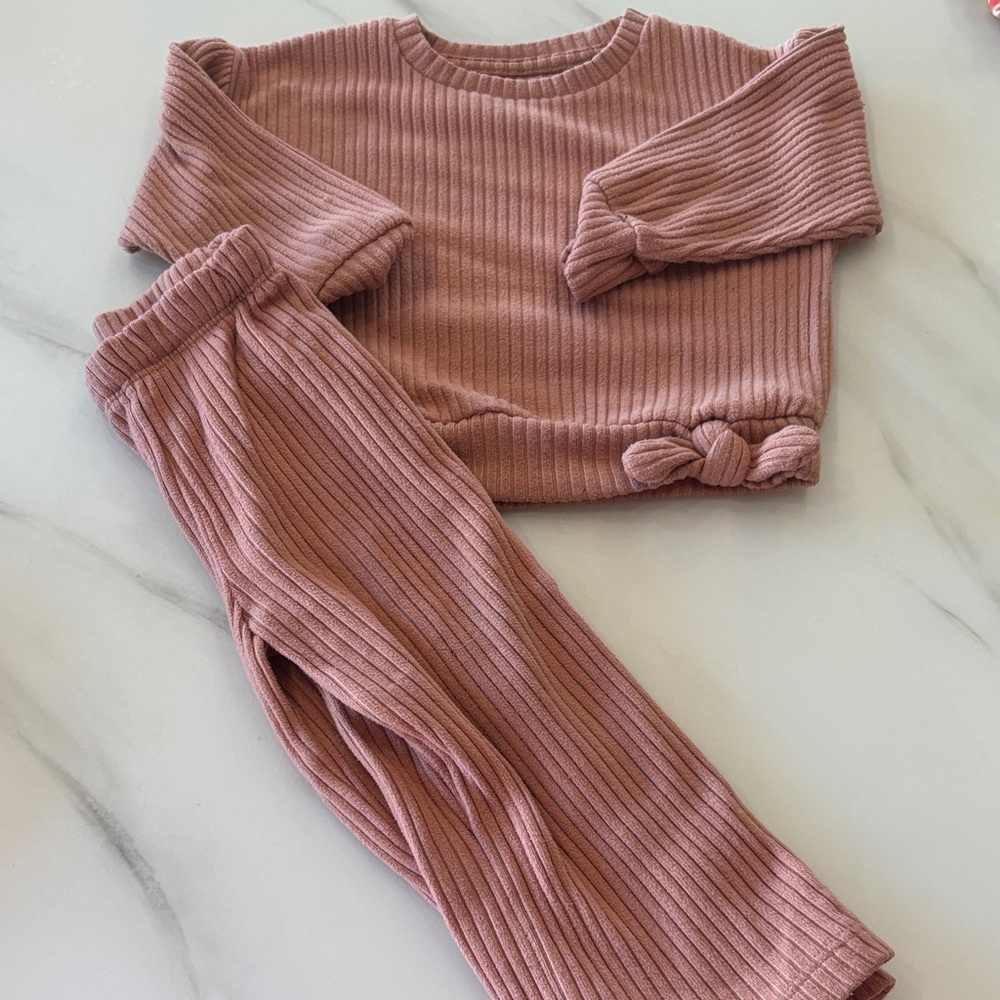 George Kids Matching Set in Dusty Rose